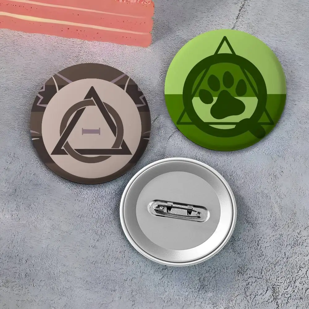 Therian Delta Logo شارات باردة مستديرة رائعة شارة دبابيس دبابيس الإبداعية للملابس قبعة ظهره هدية الملحقات