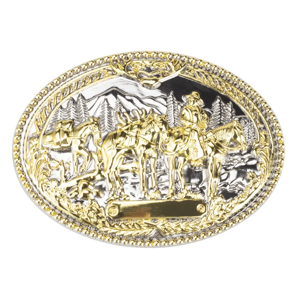 Horse Transport Alloy Belt Buckle Cowboy