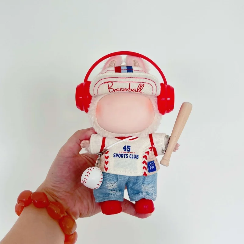 ใหม่ เสื้อผ้าตุ๊กตา 17 ซม. ชุดกีฬาเบสบอล จี้กล่องตาบอด หมวกแจ็คเก็ตเบสบอล ชุดเจ็ดชิ้น