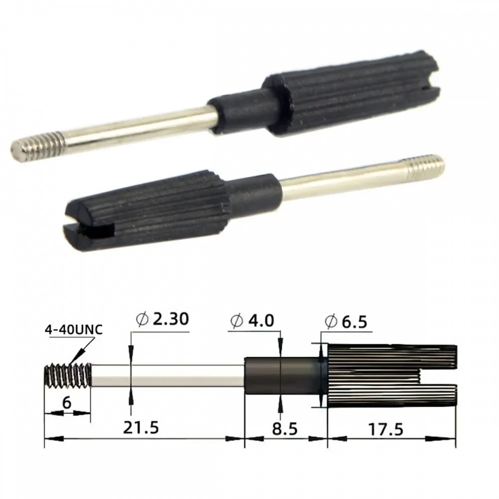 30pcs Xiwai Thumb Screws #4-40 UNC 47mm Length Stainless Overmold Steel for Computer DVI VGA RS232 Cable
