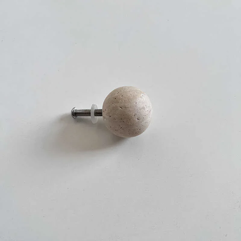 【Natural】Luxury Marble Stone Sphere D4cm/6cm Calacatta Viola Door & Drawer Furniture Handle Vintage Knob for Home Decor