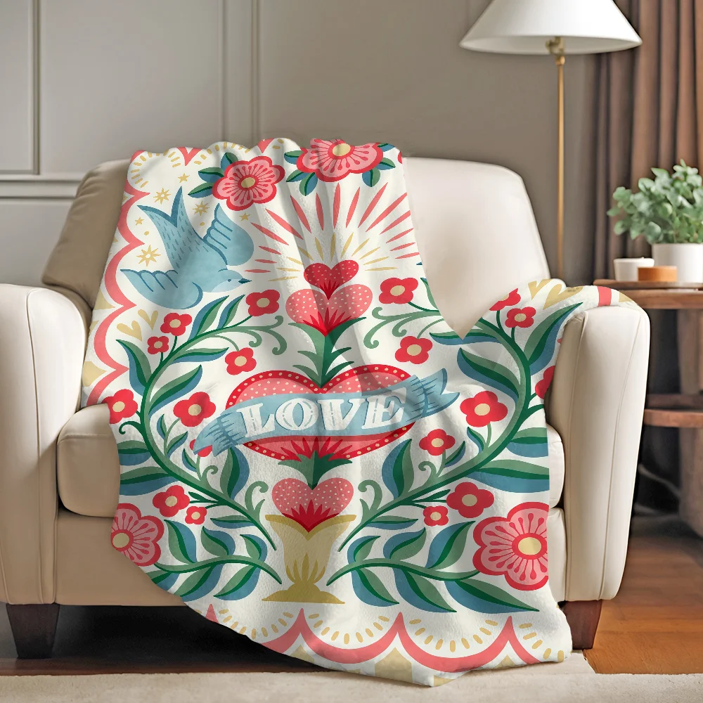 Mexican Folk Art Blanket Suitable For Sofas Beds Offices Cars Outdoor Travel An Ideal Gift For Friends Family - view 4