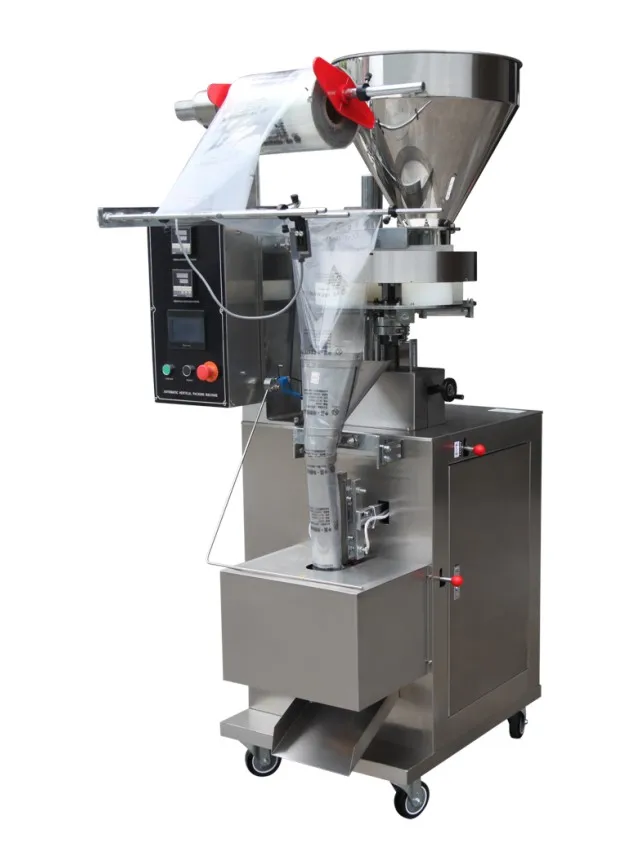 DXDK-500V Hualian Automatic Food Packaging Granule Grain Plastic Bag Air Sucking Filling Sealing Vertical Packing Machine