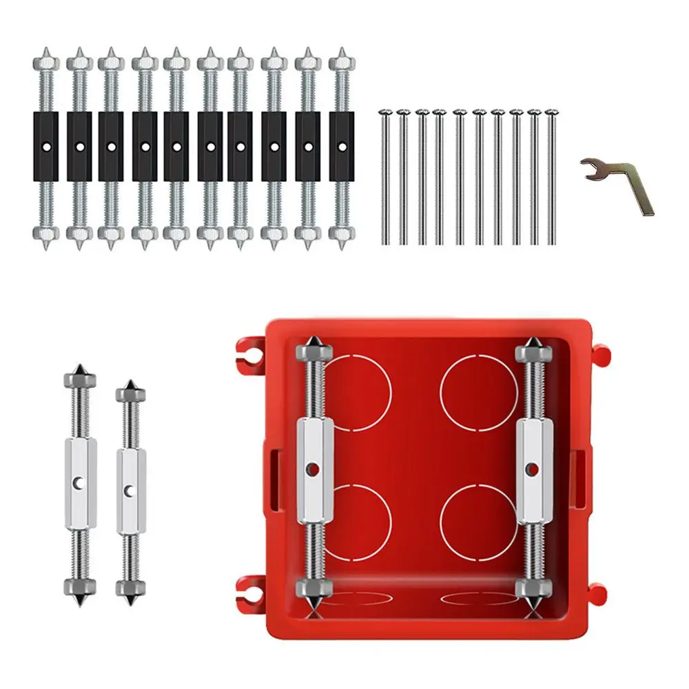 Box Kit 86/118/120 Type Wall Mount Repair Tool Cassette Repairer Screws Support Rod Dark Box Repair Pole Switch Recovery