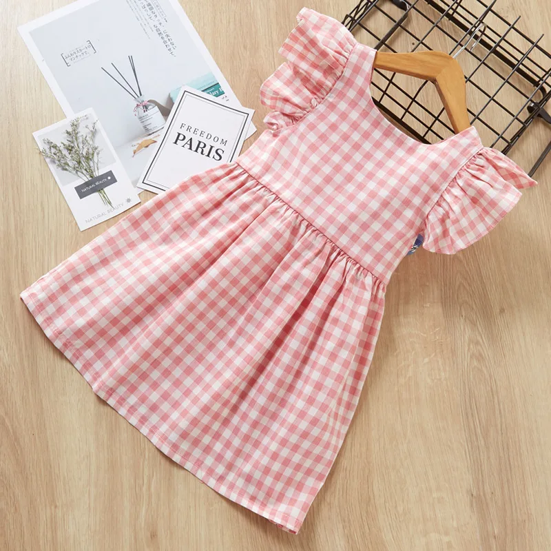 

Girls Princess Dresses New Fashion Baby Girl Summer Sleeveless Costumes Kids Ruffles Sweet Clothes Fancy Casual Dress Promotion