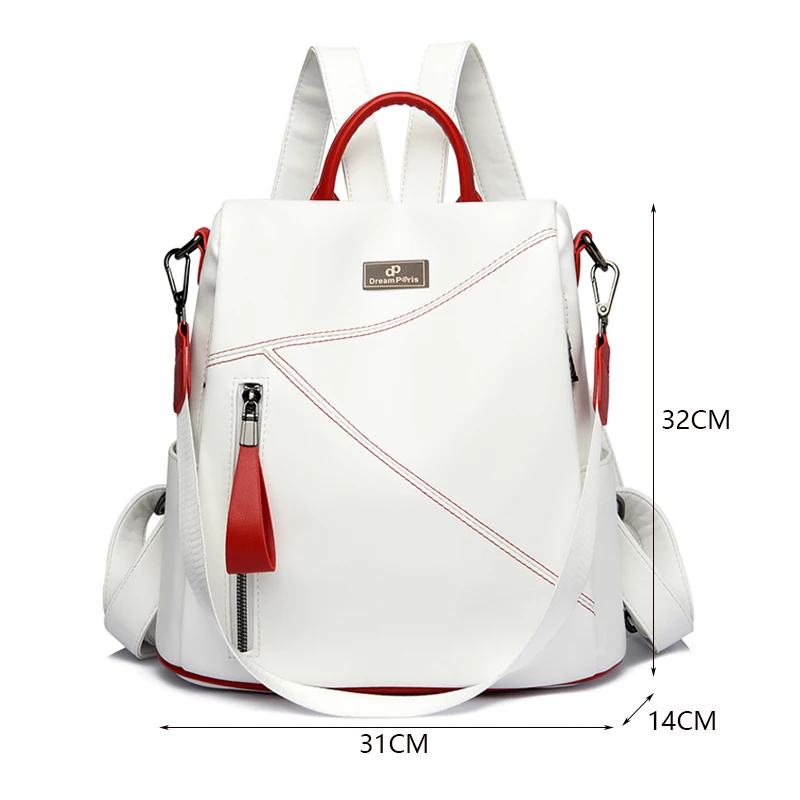Famosa marca de couro bagpack para meninas saco escolar moda mochila feminina viagem bolsa ombro designer daypack senhoras sac a dos
