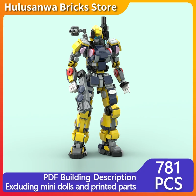 Armored Combat Mecha Model MOC Building Bricks War Equipment Modular Technology Gifts Holiday Assemble Children Toys Suit