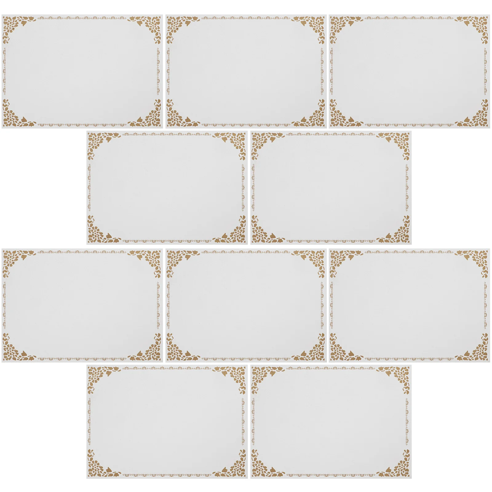 10 قطعة شهادة جائزة فارغة A4 ورق داخلي قابل للكتابة قابل للطباعة لشهادة الدبلومة لمستلزمات جائزة المدرسة