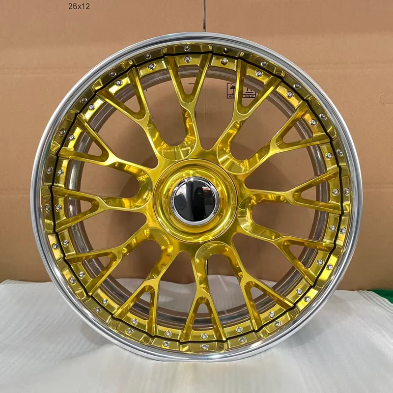 LZT-1167 Forged Wheels Polished Chrome Wheels 2PC 20 22 24 26 Inch 5x120 5x130 Rims for Chevrolet Suburban Silverado 1500 2500