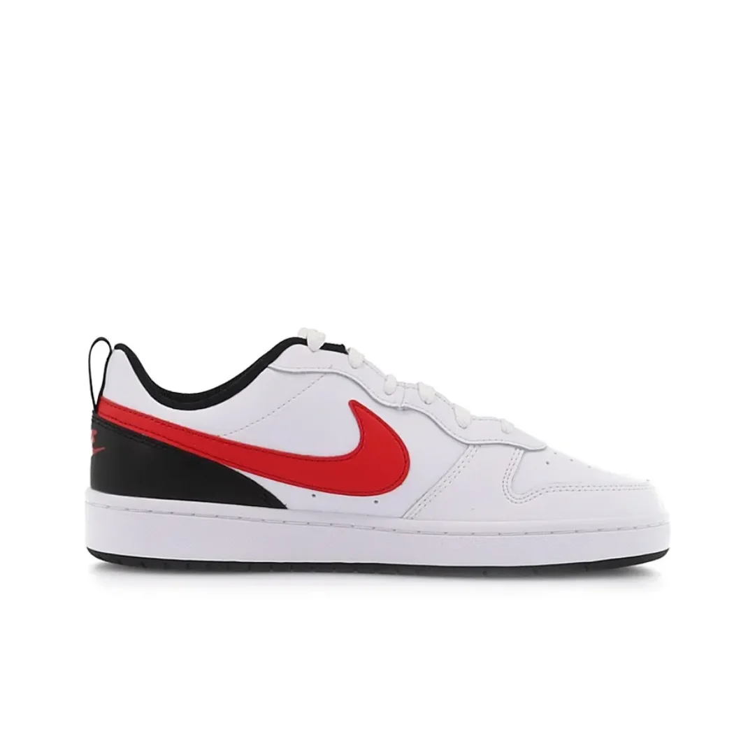 Nike Original Court Borough Low GS Women's Comfort Casual Shoes White & Red Logo