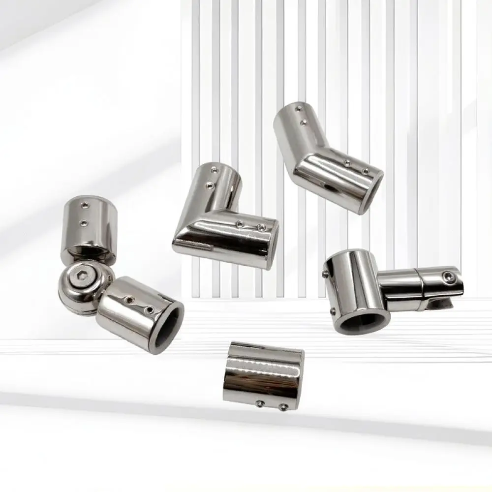 Stainless Steel Shower Room Connector Pipe Fitting For Glass Door Stabilizer Adjustable Clamp Modern Bathroom Hardware