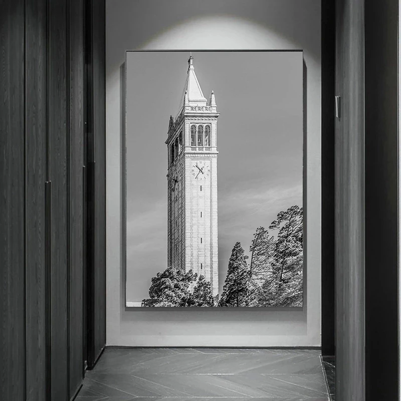 1pc frameless canvas painting Retro Classic Black and White World Famous City Scenery Poster Canvas Art Painting Printing Home R view 2