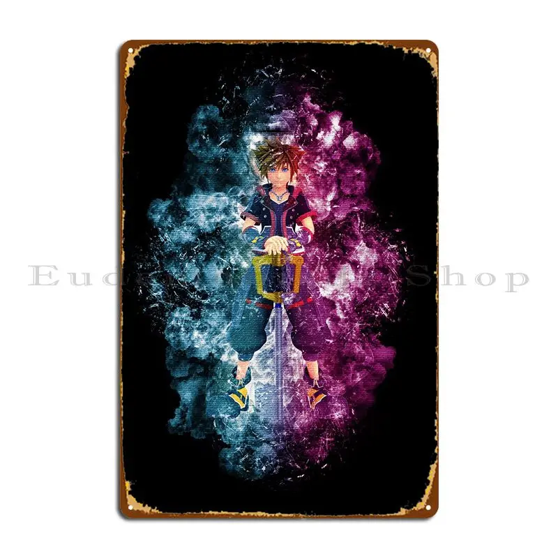 Sora Kingdom Heart Metal Plaque Poster Sign Funny Design Cinema Poster Tin Sign Poster