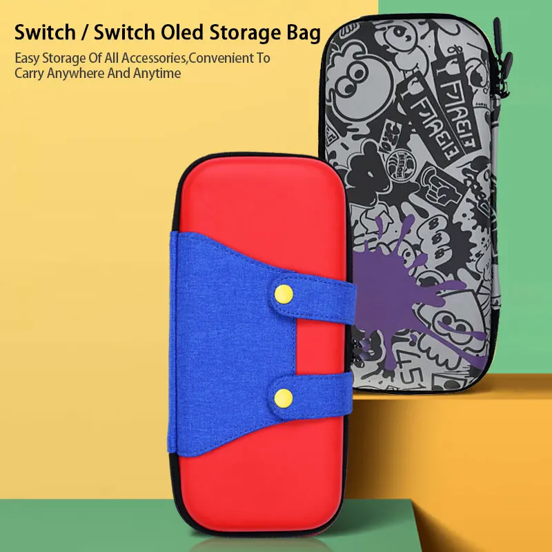 Game Themed Storage Bag For Nintendo Switch Oled Console Pouch Travel Carrying Protective Case NS JoyCon Box Cover Accessories