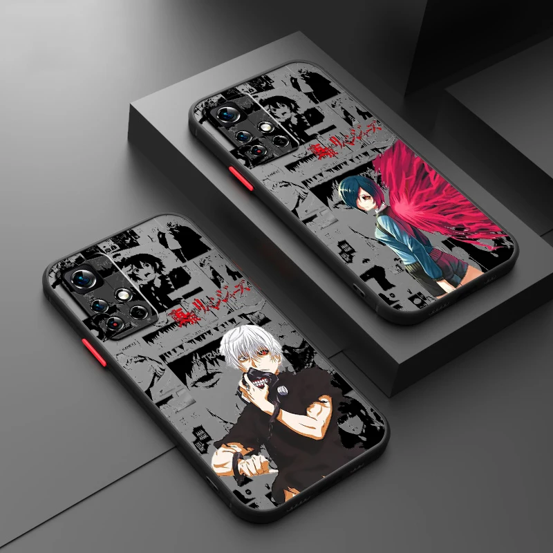 เคสโทรศัพท์ลาย Tokyo ghoul อะนิเมะชั่วร้ายโปร่งแสงสำหรับ redmi Note 13 12 12S 12T 11T 11E 10S 9 Pro PLUS 5g