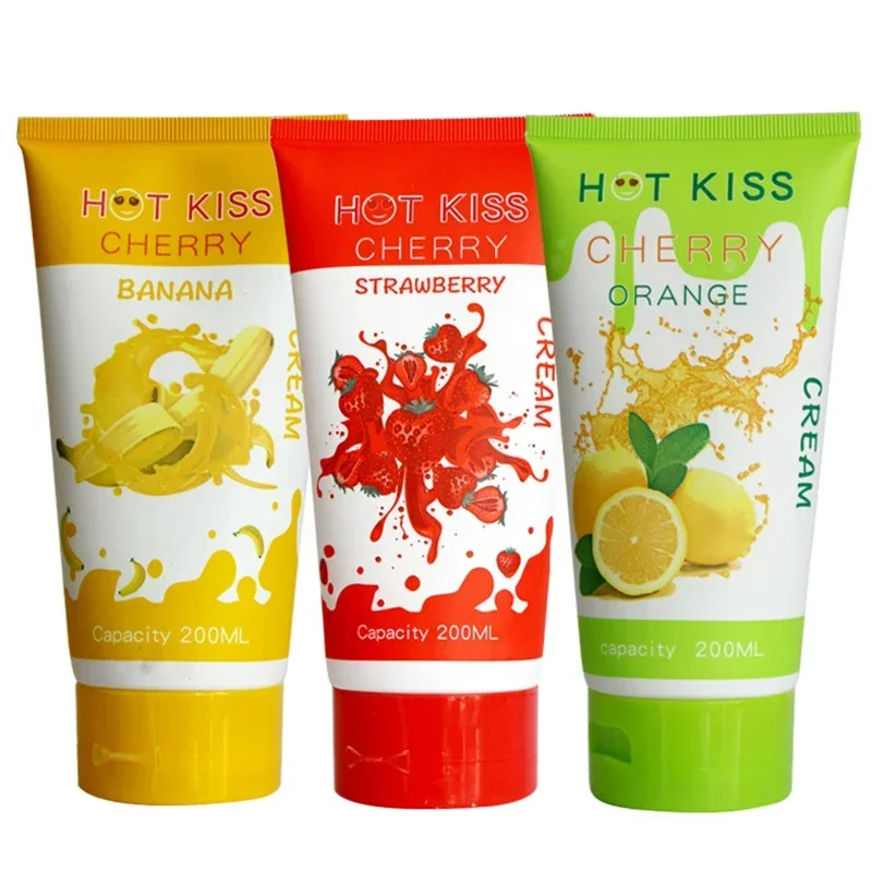 200ml Male/female Strawberry/banana/orange Flavored Lubricant Water-based Oil