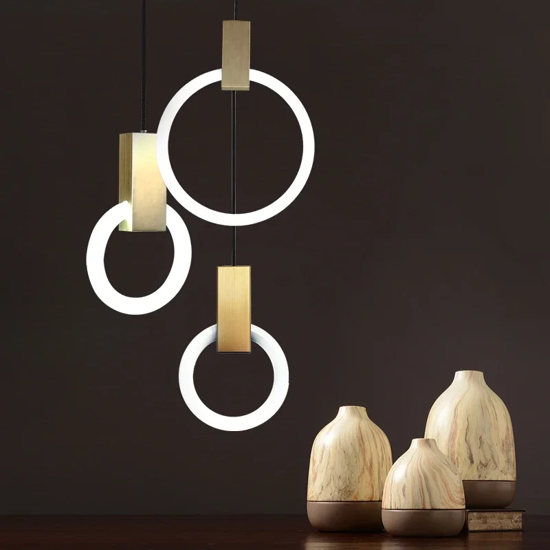 빌라 계단 LED 펜던트 조명 서클, T5 광택 펜던트 조명 플레이트, 금속 루미나리아 실내 조명 램프, 서스펜션 램프