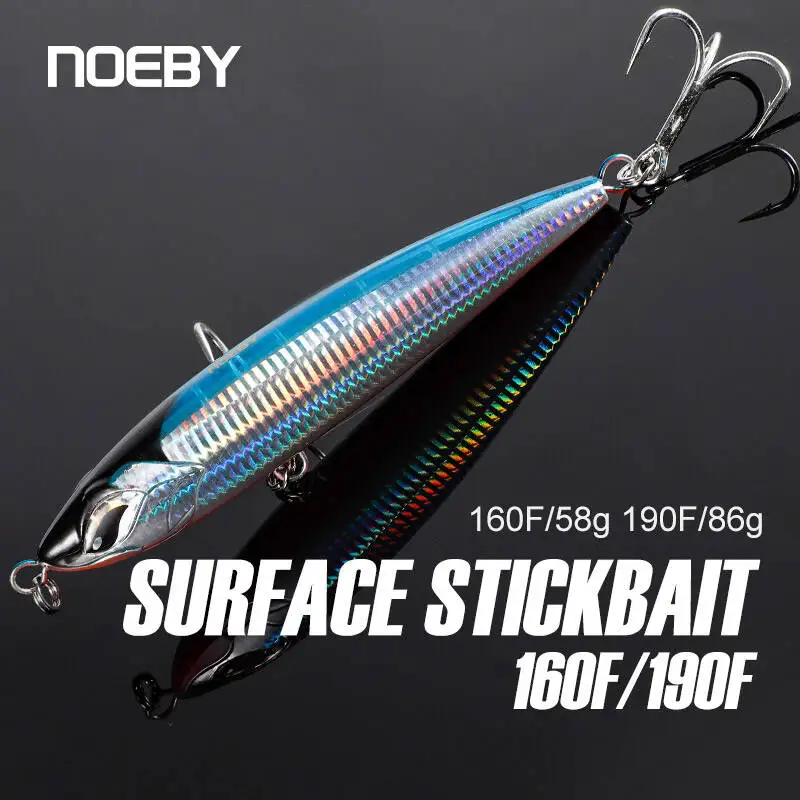 

Noeby Big Pencil Stickbait 16cm 59g 19cm 86g Fishing Lure Floating Trolling Surface Artificial Bait for GT Sea Boat Fishing Lure