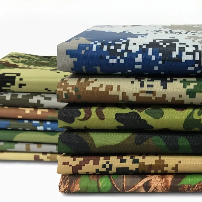 Camouflage Silver Coated Oxford Fabric UV‑Protection Waterproof Anti‑Aging Cloth For Outdoor Canopy Cover Sun Shade Shelter