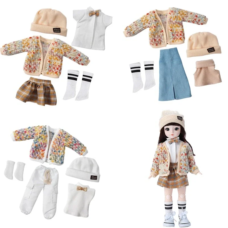 Plaything Clothing Suitable for 30cm BJD Doll Children DIY Dressing Up Toy Accessories Girl Boy Suit