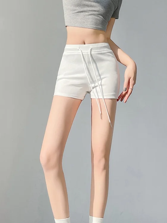 Ors da ciclismo ad alta elasticità Casual American Sle Fitn Yoga Dstring Sports Tight Fit orts Lunghezza tee-quarzo