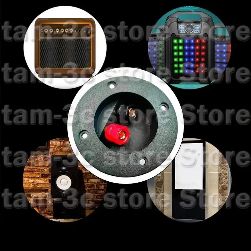 D0UA Caja altavoz 2 vías, esterebos automóvil bricolaje esterees ANINGURA Post redondo Copa Conectores