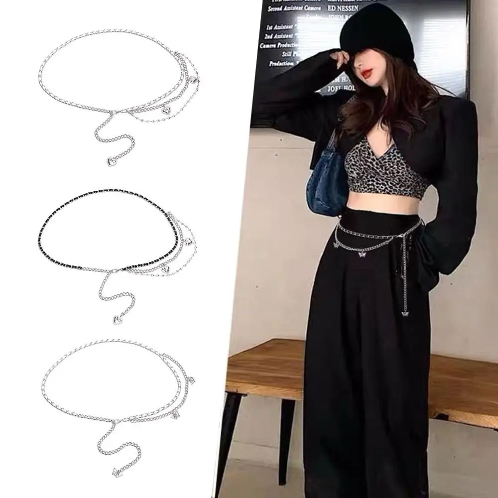 

Бабочка Любовь Сердце Плетение Талии Металлическая Цепочка Высококачественные Декоративные Украшения Для Тела DIY Регулируемые Ремни С Высокой Талией