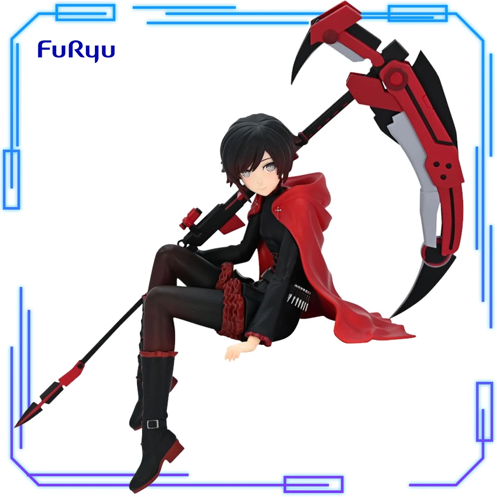 In Stock FuRyu Original Genuine Noodle Stopper Figure Anime RWBY Ice Queendom Ruby Rose 14cm Collections Model Toy Figures Gift