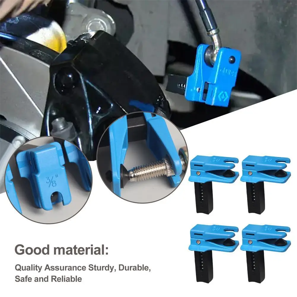 4pcs Car Brake Oil Pipe Plug Automotive Brake Nozzle Clamp Fitting Fuel Rail Hose Oil Tool Brake Tubing To Prevent Oil Spills