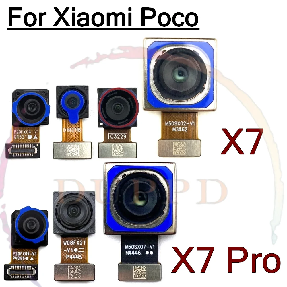 Front Rear Camera For Xiaomi Mi Poco X7 Pro X7Pro Frontal Selfie Back Facing Main Camera Module Backside View Replacement Parts