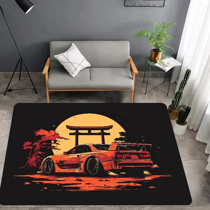 

1PC Sports Car Pattern Kitchen Rugs Non-Slip Home Door Mats Pop design Bathroom Rugs Bath Mat Carpet for Home Sink Laundry Decor