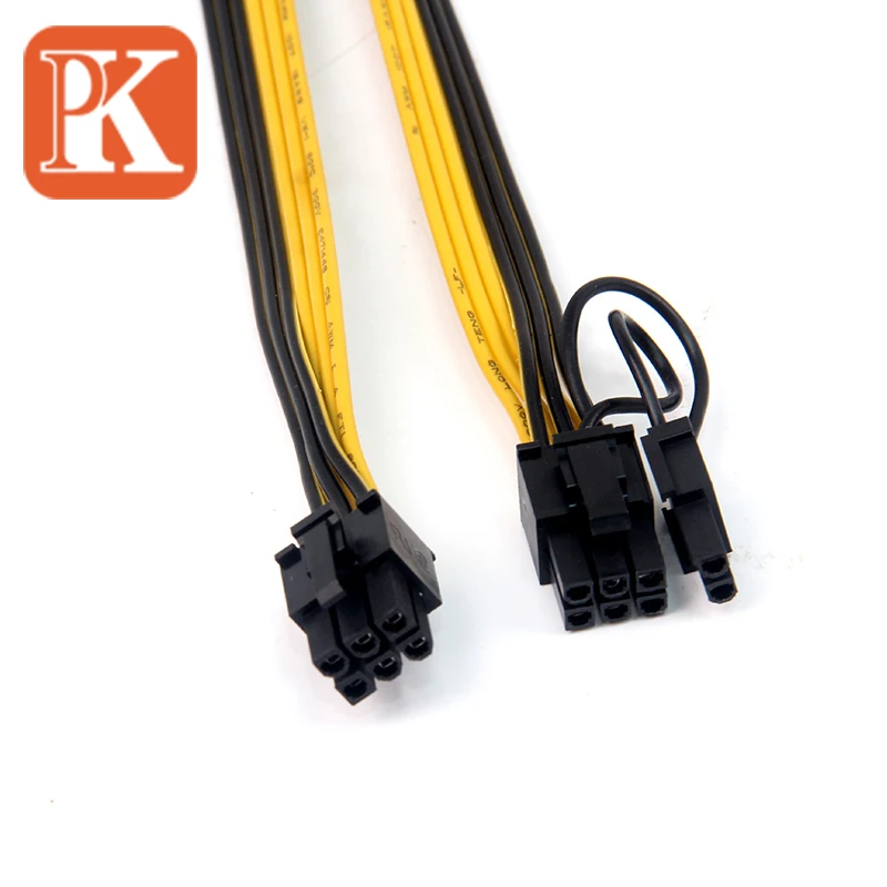 PK PCIe 6Pin to 6+2 Pin Power Supply Cable 8 pin to 6 Pin PCI Express Graphics Card Power Cable Male to Male Port