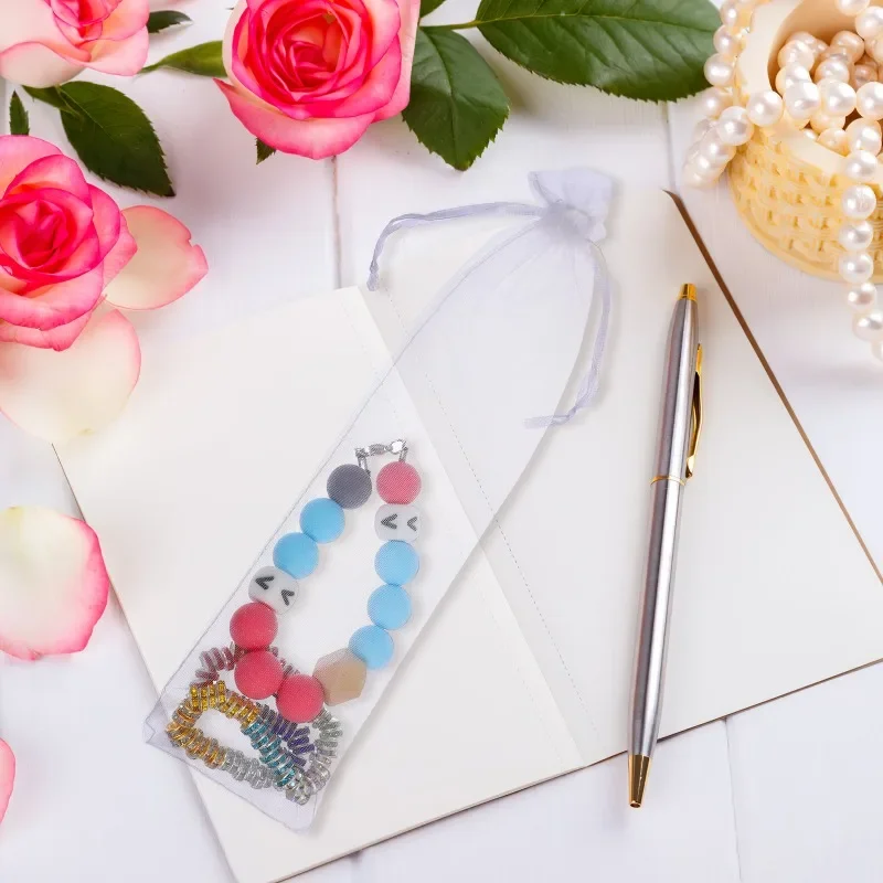 

30/60 шт. мешочки из органзы на шнурке, складные пакеты для вееров, упаковка для вееров, подарочные пакеты для свадебных сувениров, конфет, украшений