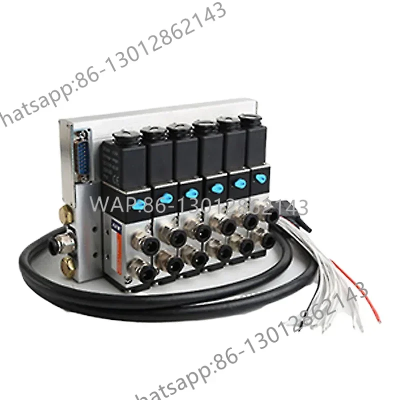 2026   4V210-08 DC24V solenoid valve group solenoid manifold valve bus type plug-in cylinder control reversing combination