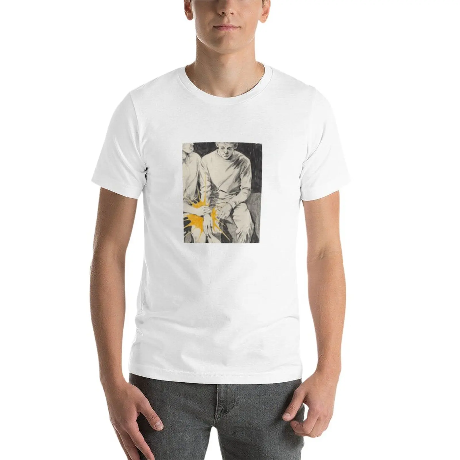 New I know you're scared, but you'll never be on your own Illustration T-Shirt customized t shirts slim fit t shirts for men