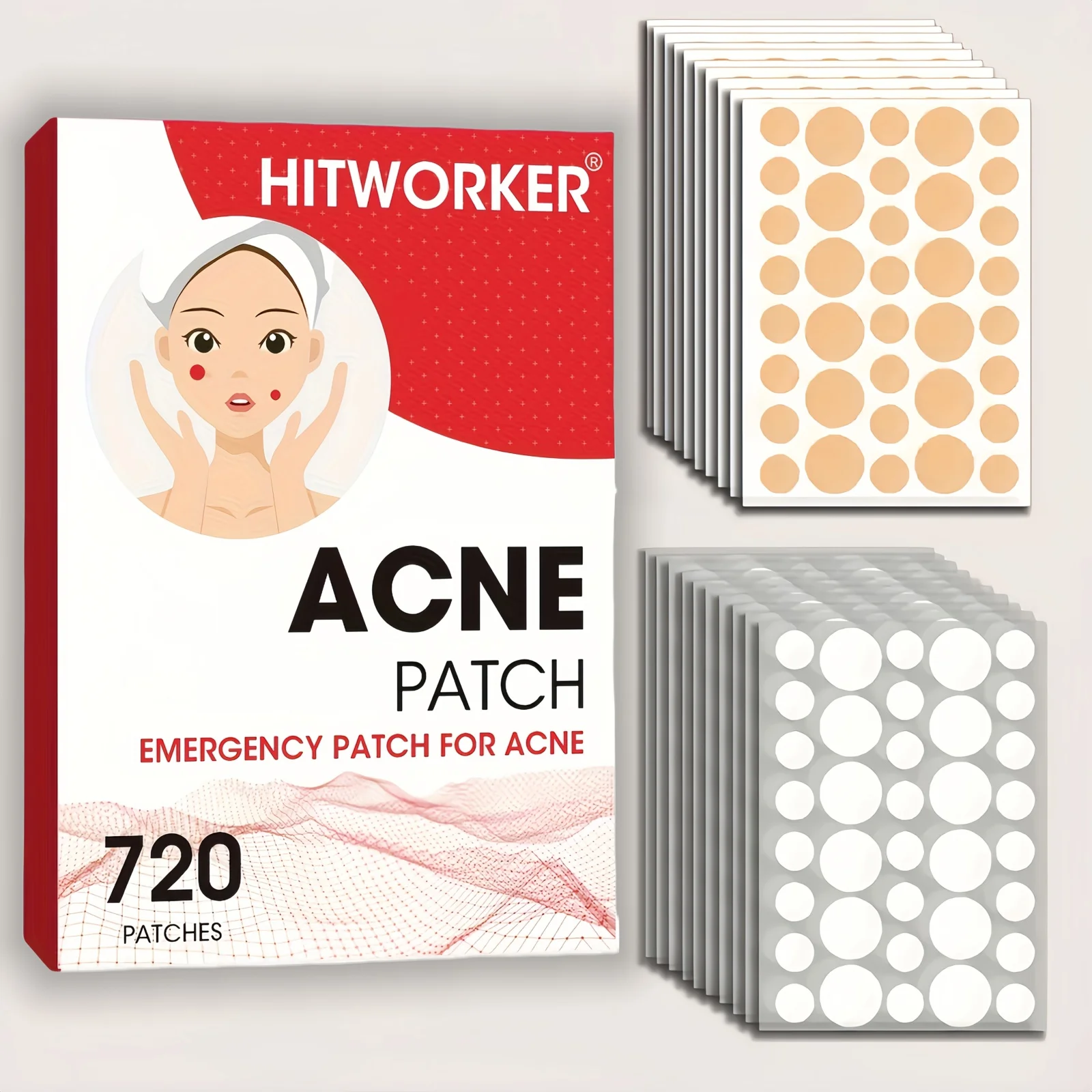 360pcs Face Acne Patch Invisible Skin Care Pimple Acne Patches Anti-inflammatory Healing Absorbing Spot Sticker Covering Acne
