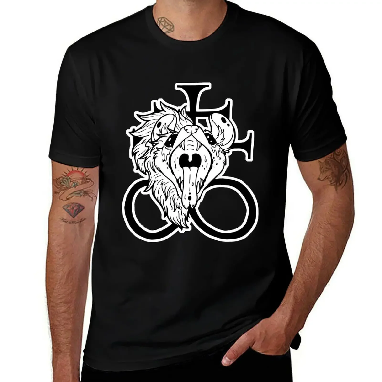 

Leviathan Cross Satanic Furry Gothic Possum T-Shirt Luxury man new gifts and t-shirts quick-drying workout shirts for men