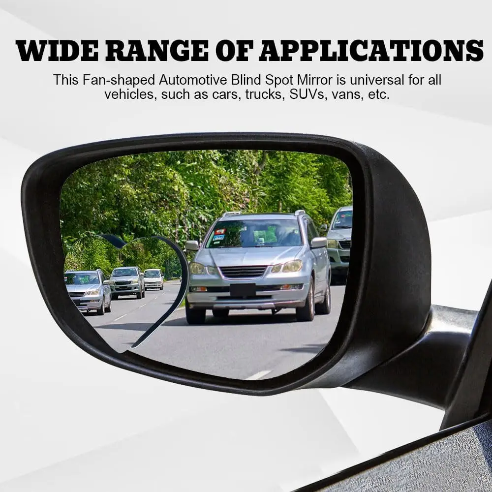 Car Blind Spot Rearview Mirror, Enhanced Safety, Universal Adhesive Side Mirror, Cute Heart-Shaped Design, Car SUV Universal - view 5