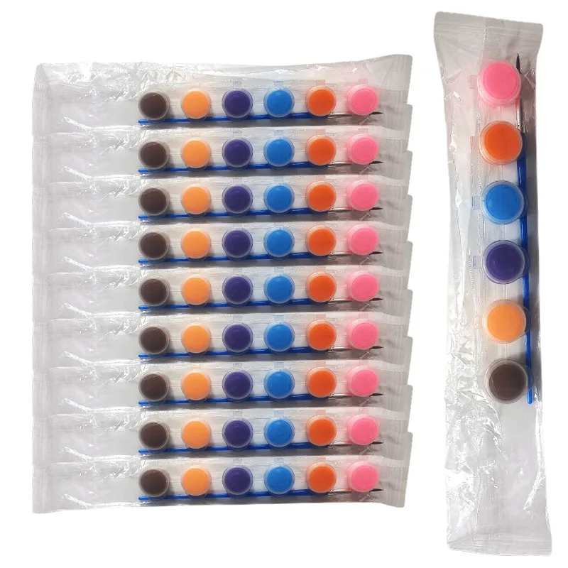 2 ml 6-Farben Wasserfestes Acrylfarben-Set für Kunstmalerei DIY Graffiti Gips – Detail 4