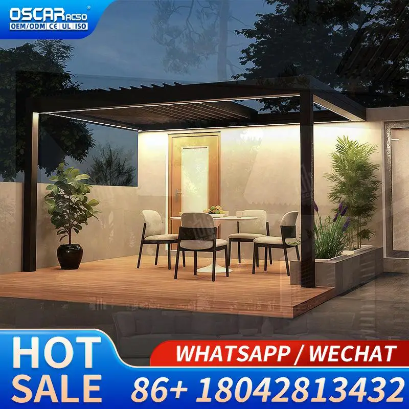 

Aluminium with Powder Coated Frame for Parks Nature Pressure Treated Wood European Standard Pergola