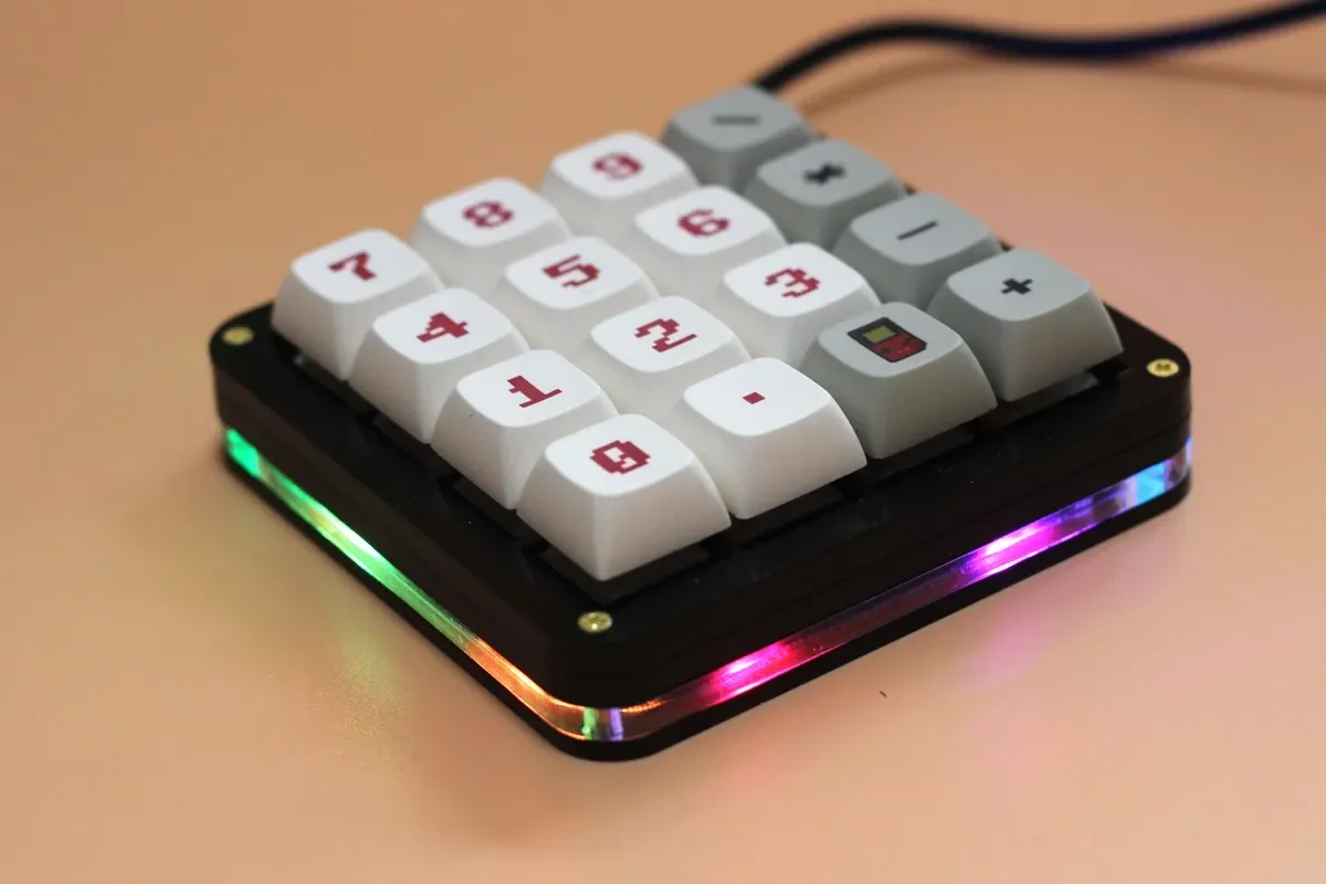 Clavier mécanique 16cc, clavier numérique, prise chaude personnalisée, Support pour axe bas