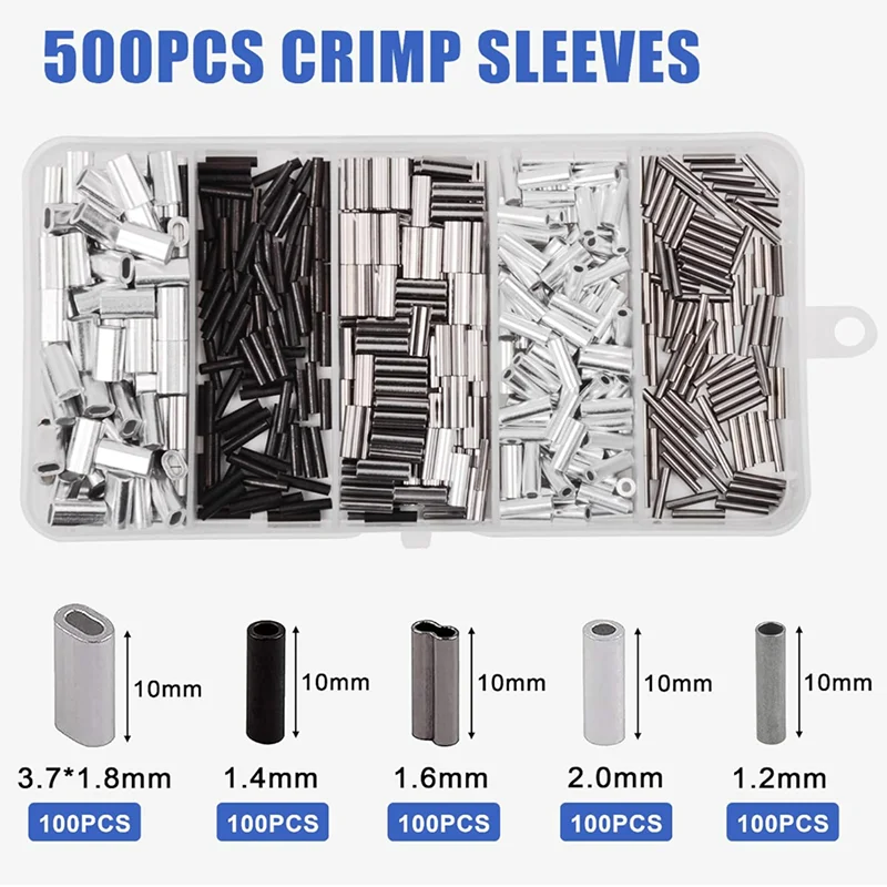 Fishing Crimping Pliers Stainless Steel Hand Crimper Aluminum Brass Loop Sleeve Rigging Kit Wire Rope Crimp Tool