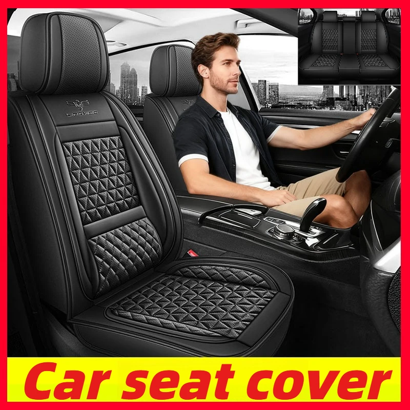 

CAR PASS Luxury Leather Air Mesh Seat Cover, Car Seat Cover Full Set Breathable Seat Covers for Cars Universal Fit for Sedan SUV