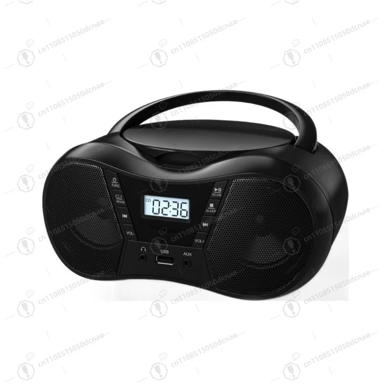 Portable Stereo CD Player Boombox FM Radio Bluetooth 5.0 USB Playback Dual Power Supply Built-in Speaker for Home Outdoor Travel