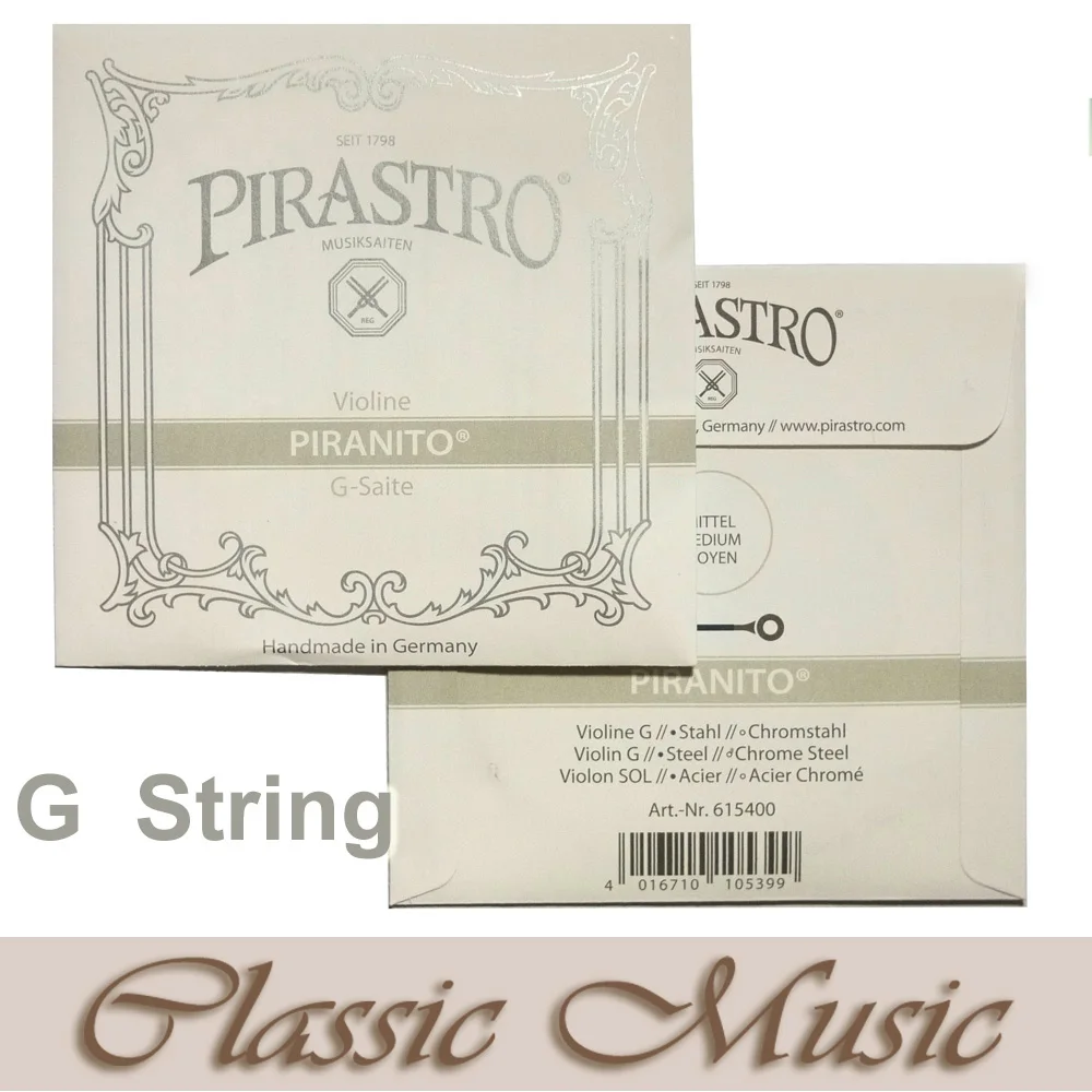 Pirastro Piranito Full  Violin Strings Set (615000,)Ball End ,4/4,made in Germany