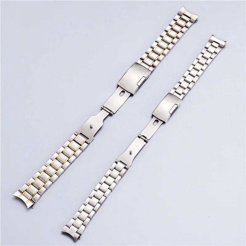 20mm 22mm Stainless Steel Watch Bands for Seiko Strap Universal Bracelet Women Men Replacement Wristband Curved End Metal Band