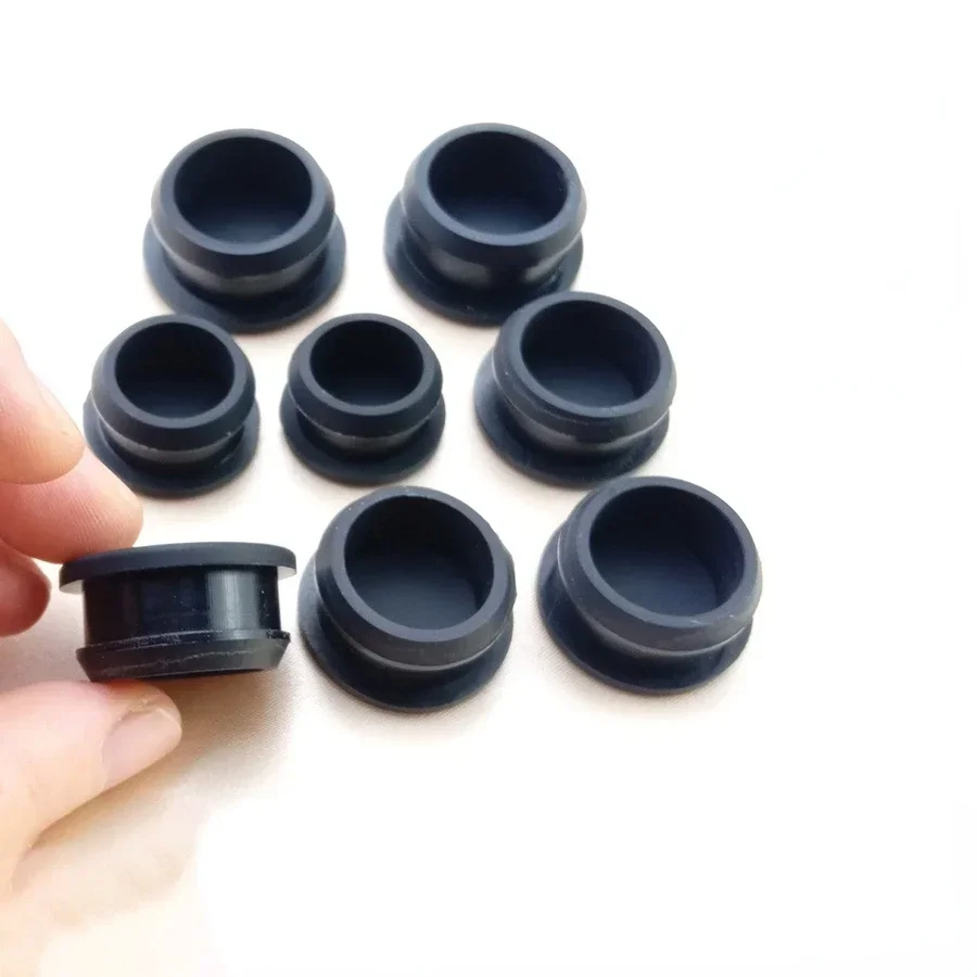 

Silicone Rubber Snap-on Hole Plug, Blanking End Caps, Seal Stopper, Black, White, Clear Color, 2.5mm to 50.6mm, 10Pcs