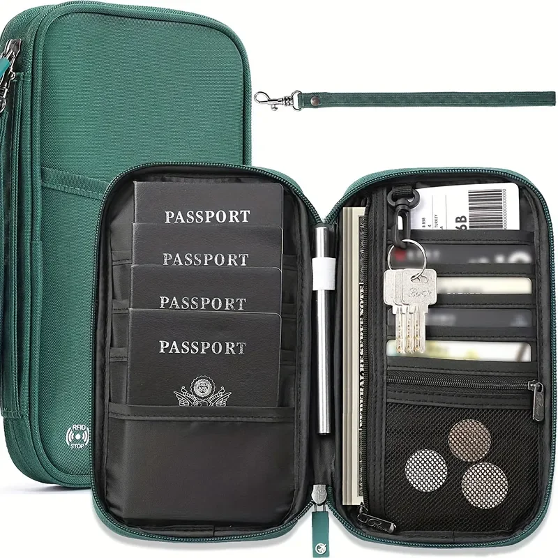 Travel Passport Wallet Family Passport Holder Trip Document Organizer Travel Accessories Document Bag Card Holder Travel Wallet
