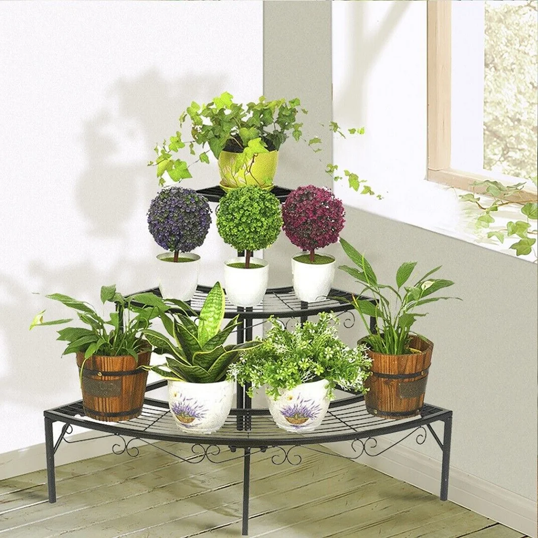 

3 ярусная лестница угловые полки для растений, стеллаж для садовых цветов