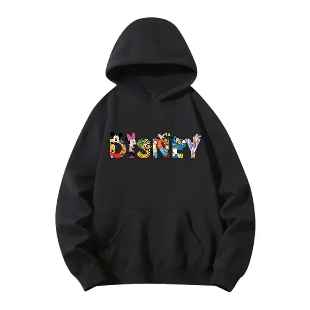 (Miniso)Disney Mickey Mouse Women\'s Hoodies Y2k Tops Cartoon Fashion Sweatshirt Female Clothes Autumn Winter Streetwear Pullover